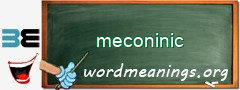 WordMeaning blackboard for meconinic